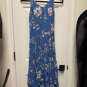 Angie Blue Floral High Low Dress